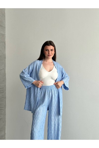 Gül Maison Kimono confortabil, cu croială lejeră, cu pantaloni largi, elegant de vară