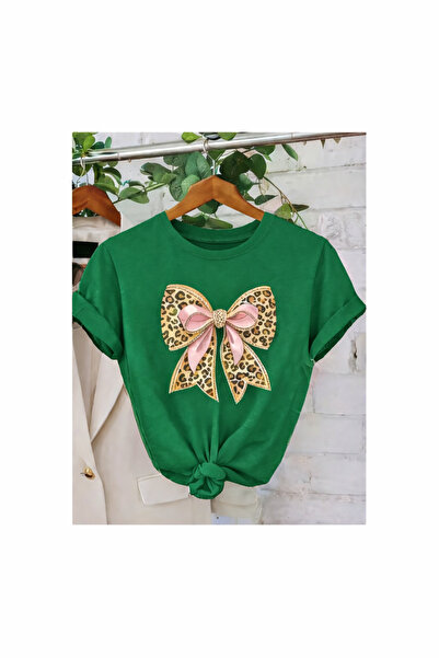 By Layina Leopard Printed Women's Plus Size Oversize T-Shirt / T-Shirt