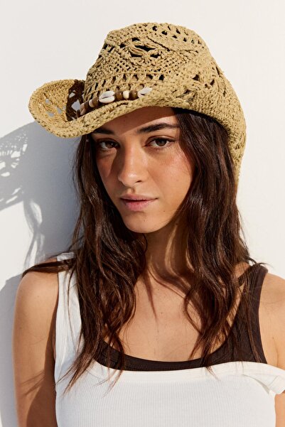 Bershka Kovboy şapkası deniz kabukları
