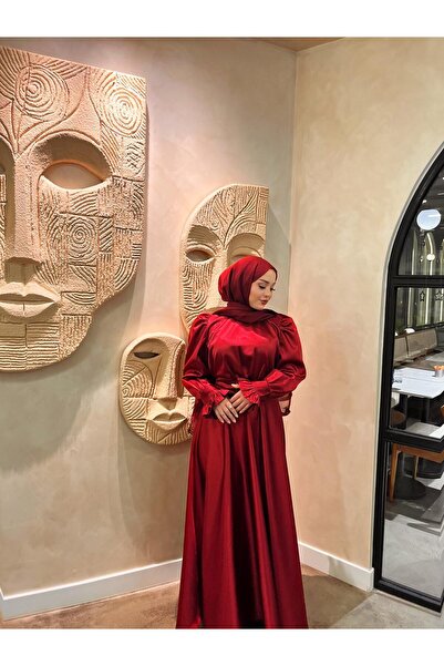 Butik FLORA BORDO ELBİSE