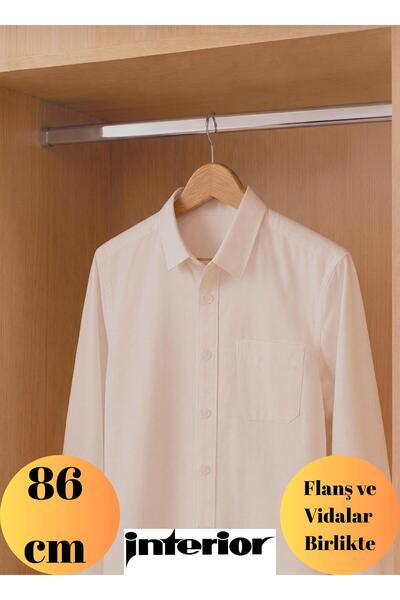 Mobilyap Interior - Dolap İçi Oval Krom Askı Borusu( Askı Borusu + flanş + vi...