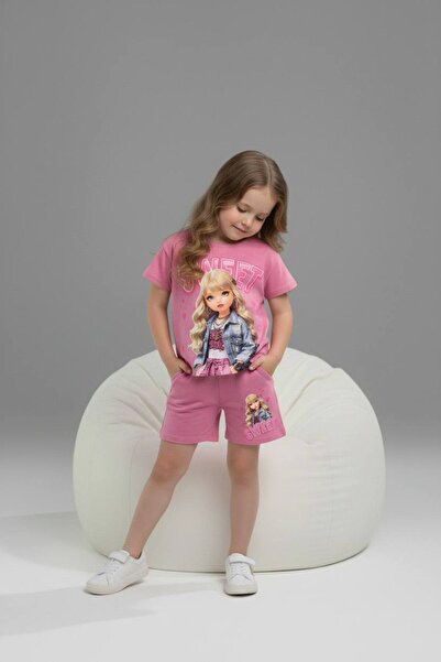 Yağmur Giyim PJKSKT Sweet Candy Girl Σετ με κοντομάνικο μπλουζάκι και σορτς μ...