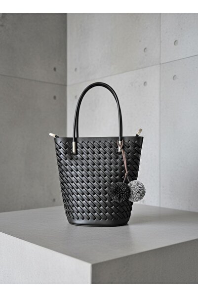 NUR KARACA B37114 Women's Handbag Medium Size Knitted Patterned Daily Stylish...