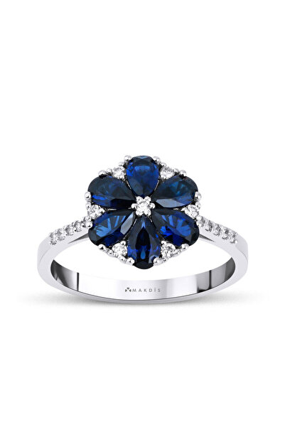 1.50 Karat Safir Pırlanta Yüzük