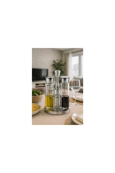 Elis Concept Arw Mace 4-Piece Salad Sauce Serving Set with Stand