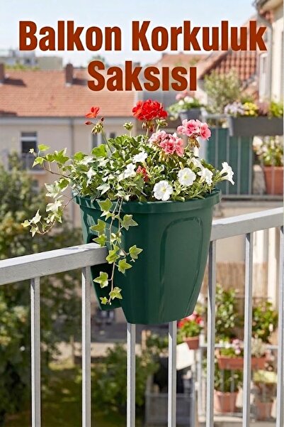EFFE HOME Dekoratif Balkon Korkuluk Saksısı Oval 1 Adet