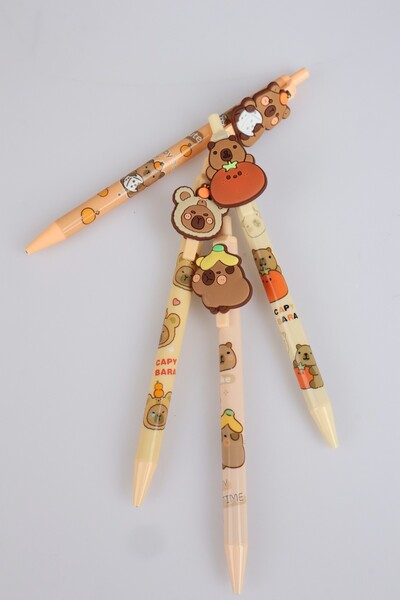 capybara YENİ SEZON "TEK ADET" 0.7 MM UÇLU KALEM "DEKOMUS CEP DEFTERİ HEDİYELİ"