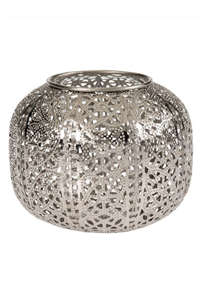 Paşabahçe Silver Ajur Metal Tealight Mumluk L - 1 Adet
