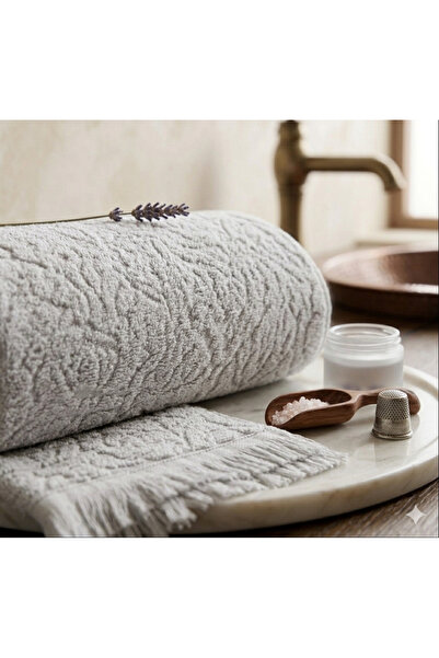 ÖZteks 24 Pieces Deep Aura Gray Cotton 30*50 cm Kitchen Towel - Hand Towel - Drying Cloth (Size 30-45)