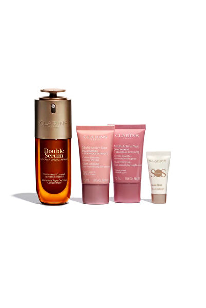 Clarins Σετ: Διπλό, Αντιγηραντικό, Ορός, Για το πρόσωπο, 50 ml + Πολυδραστικό...