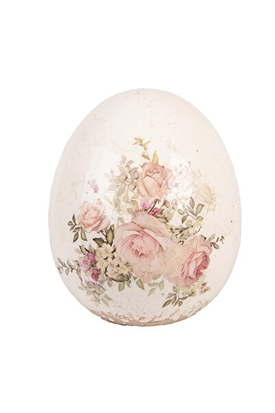 Clayre & Eef Πασχαλινό Κεραμικό Αυγό Ø 14x16 εκ.
