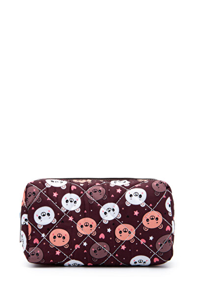 minebag ZC263 Υφασμάτινη γυναικεία τσάντα μακιγιάζ Bear Head