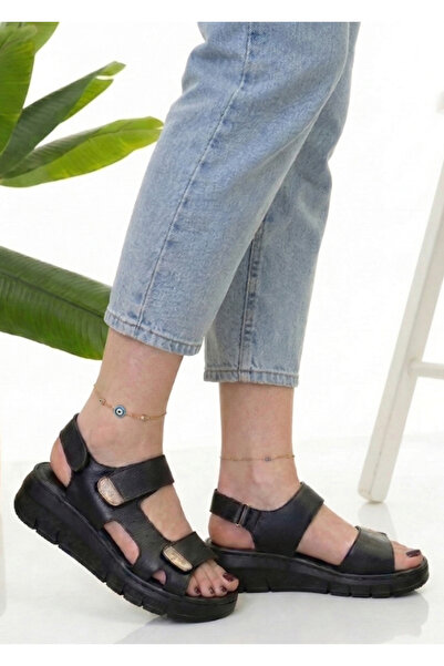 waykon Γνήσιο δέρμα, ψηλή σόλα, λεπτομέρεια αξεσουάρ, ορθοπεδικό μαλακό σφουγ...