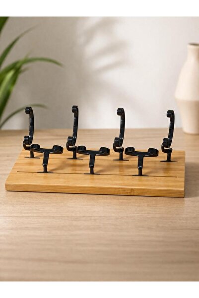 Hd Marketim Watch Stand with 7 Wooden Bases – Watch Organizer with Flexible S...