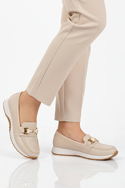 AYK'S Beige Lightweight Flexible Women's Casual Shoes 067 Z