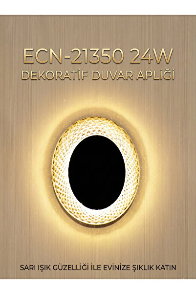 ECONA 24W DEKORATİF LED KRİSTAL DUVAR APLİĞİ-(GÜNIŞIĞI--3000K)