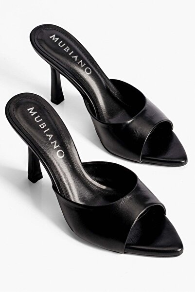 Mubiano Γυναικείες παντόφλες στιλέτο με μυτερή μύτη, ανοιχτό τακούνι, μπροστά...