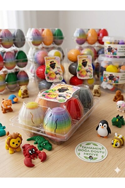 UGO UYANIK3D Ugos Serisi - Sürpriz Mini Figür Yumurtası 6'lı Set - Doğa Dostu...