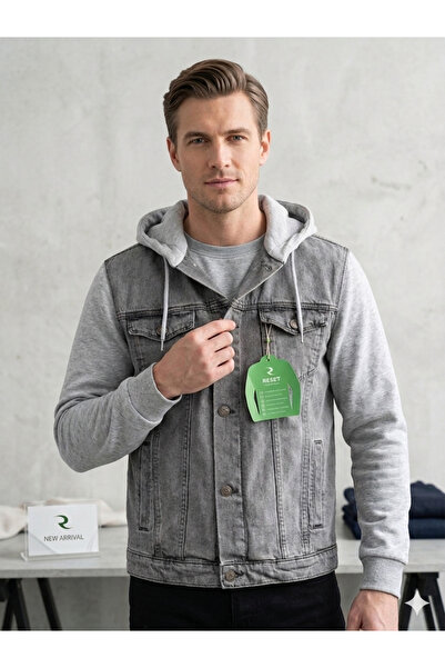 ATKGİYİM Comfort and Style Combined: Hooded Denim Jackets with Combed Cotton ...