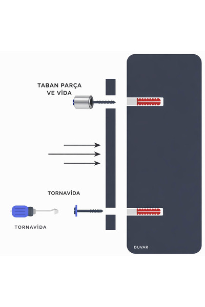 tabelastudio Paslanmaz Çelik Tabela Montaj Aparatı (Dekoratif Vida – Standoff Spacer)