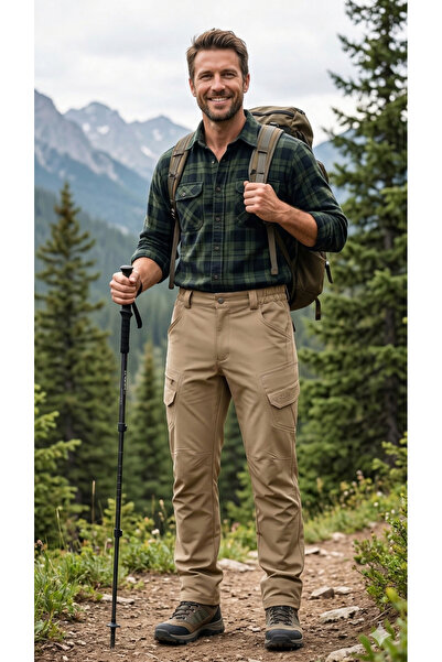 BEYAZTOPTAN Erkek Kargo Cepli Taktikal Outdoor Silah/Ekipman Uyumlu Çok Cepli...