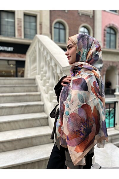 Scarf Yazın Favorisi Çiçek Desen Soft Şallar