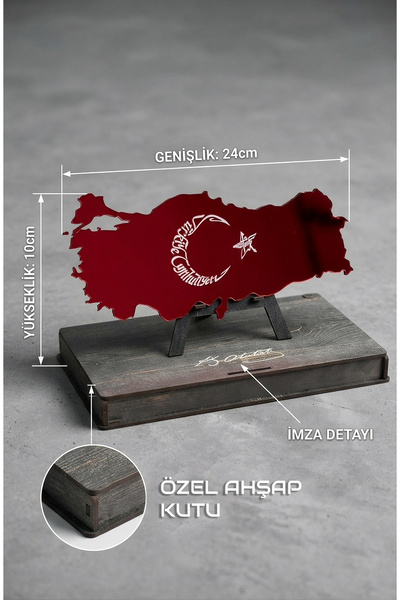 Işıl Concept Türkiye Haritası Masa Dekoru, Yeni İş ve Terfi Hediyesi Atatürk ...
