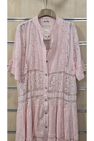 Park Moda Lace Scalloped Cotton Short Dress Lined