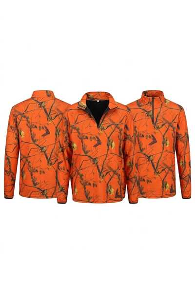 YILDIZ Orman Desen Turuncu Sweatshirt