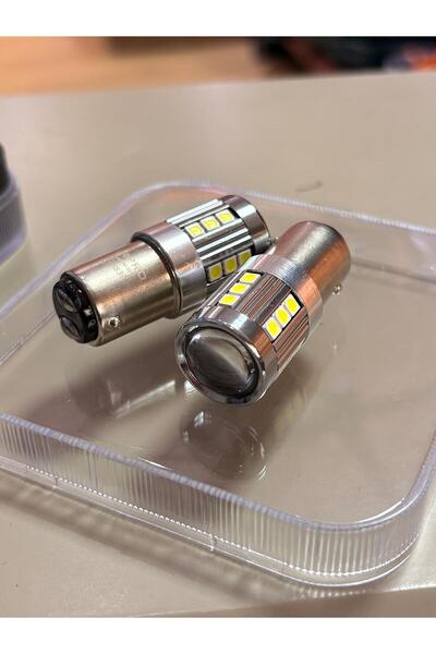 YENİLZD 1016 P21/5W ÇİFT DUYLU BEYAZ RENK LED AMPUL. 1157-24 LEDLİ APEX BEYAZ