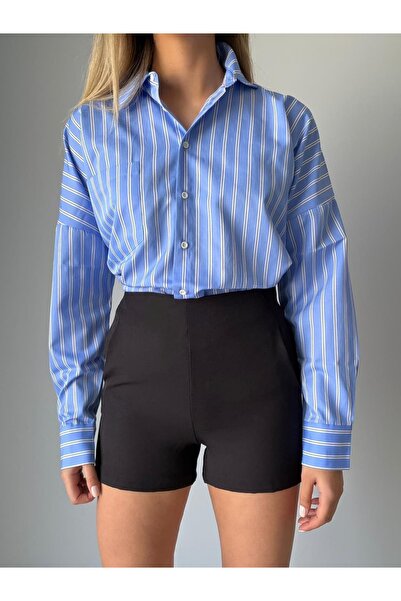 Güneş Υφασμάτινο σορτς με ψηλή μέση και τεχνική ραφή