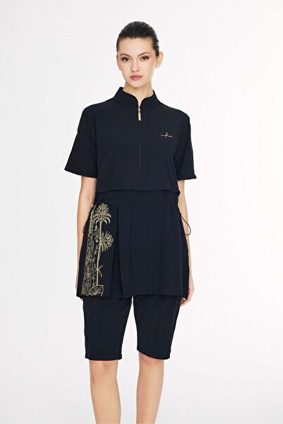 Haşema Vaha Collection Φούστα με σχέδια Μαύρο 5 τεμαχίων Ημι-κλειστό Σετ Μαγι...