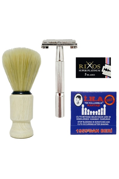 atamanstore Taksun Tima Jiletli Tıraş Makinesi, Ahşap Tıraş Fırçası, Rixos Pl...