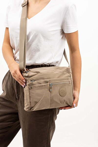 Sanmorris 4006 Γυναικεία τσάντα ώμου από ύφασμα αλεξίπτωτου πολλαπλών θέσεων,...