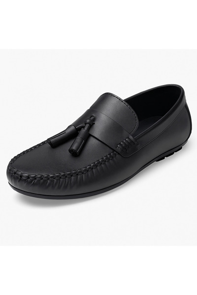 Growish Gr0491 Genuine Soft Leather High Quality Flexible Tasseled Plain Blac...
