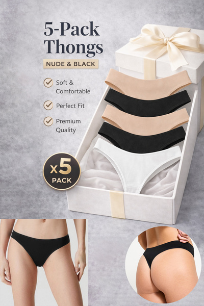 Yohannes Club Γυναικεία, βαμβακερά βασικά σλιπ τάνγκα, συσκευασία 5 τεμαχίων,...