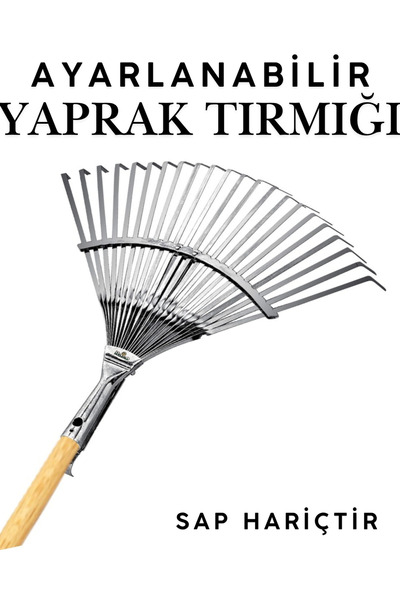 KAYRA LEATHER CRAFT Metal Ayarlanabilir Yaprak Tırmığı Yaprak Ot Saman Temizl...