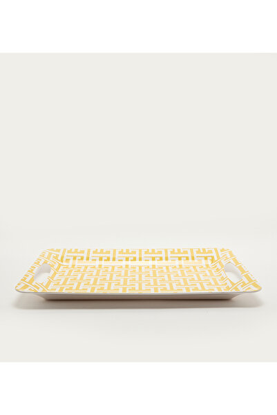 Sur La Table melamine 47.2x33cm White/Gold Trays