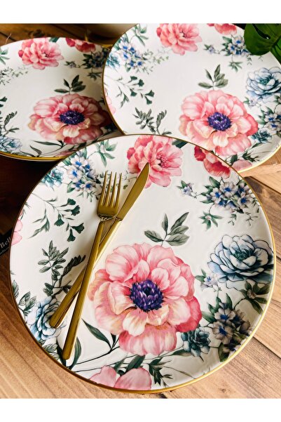 CASA DE BELLA Magnolya Gold Gilded 6-Piece Service Plate 26cm