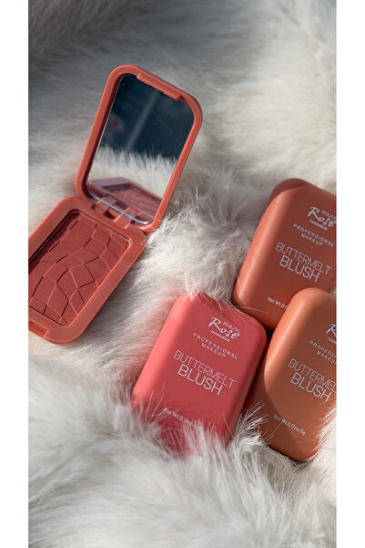 Rose Rosé Buttermelt Blush Yüksek Pigment Kadifemsi Doğal Görünüm Aynalı Allık