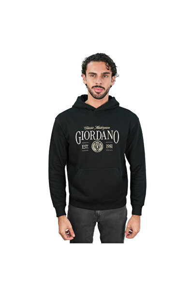 Giordano Men’s Relaxed French Terry Hoodie with Front Print