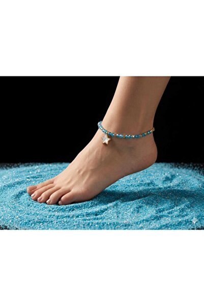Ralp Moda Crystal Glass Beaded Anklet |   Handmade Anklet |   Summer Sea Beac...