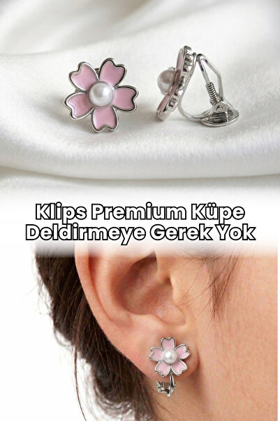 Elifsu Jewelry أقراط كليبز بريميوم ديزي لا تحتاج إلى ثقب