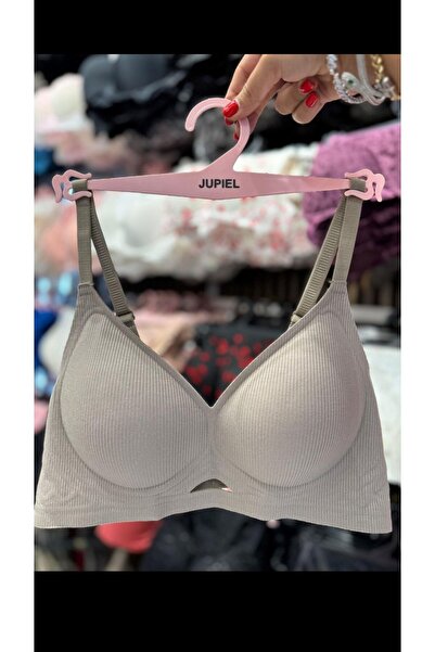 JUPİEL Brown Laser-Cut Seamless Bra - Non-Marking Ghost Bra