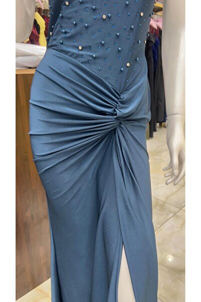 EVACOAT Petrol Evening Dress