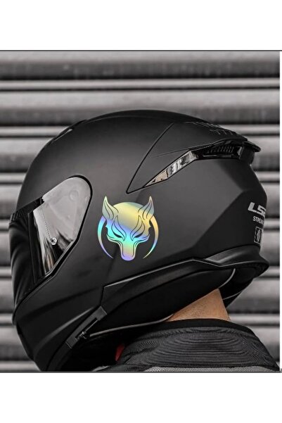 pınaxar Tüm Kask Modelleri Uyumlu Ayyıldız Börü Kurt Sticker Hologram Modeli