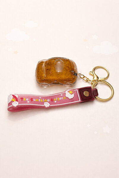 KZNovaStyle Water-Filled Car Figured Keychain Transparent Colorful Moving Liq...