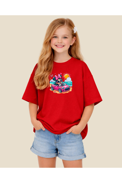 Generic Brand Printed T-Shirt 100% Cotton Oversize Comfortable Fit Cute Car-T...