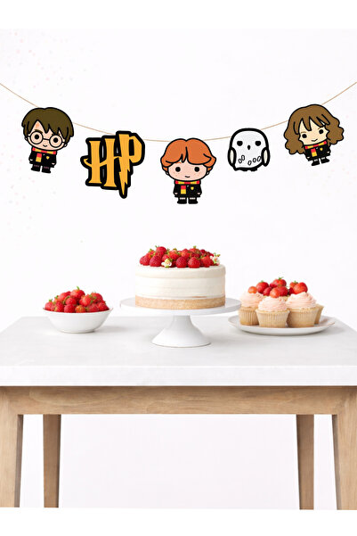 Sinek Kupası Tasarım Harry Potter Banner Party and Birthday Decoration 5 Figu...