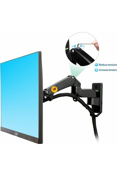 Nb North Bayou TV Monitor Wall Mount Bracket Full Motion Articulating Swivel for 17-35" Monitors (Load Capacity from 4.4 to 22lbs) Double Extension F150-B
